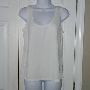 Peck & Peck Collection white tank top  Sz L NWOT
